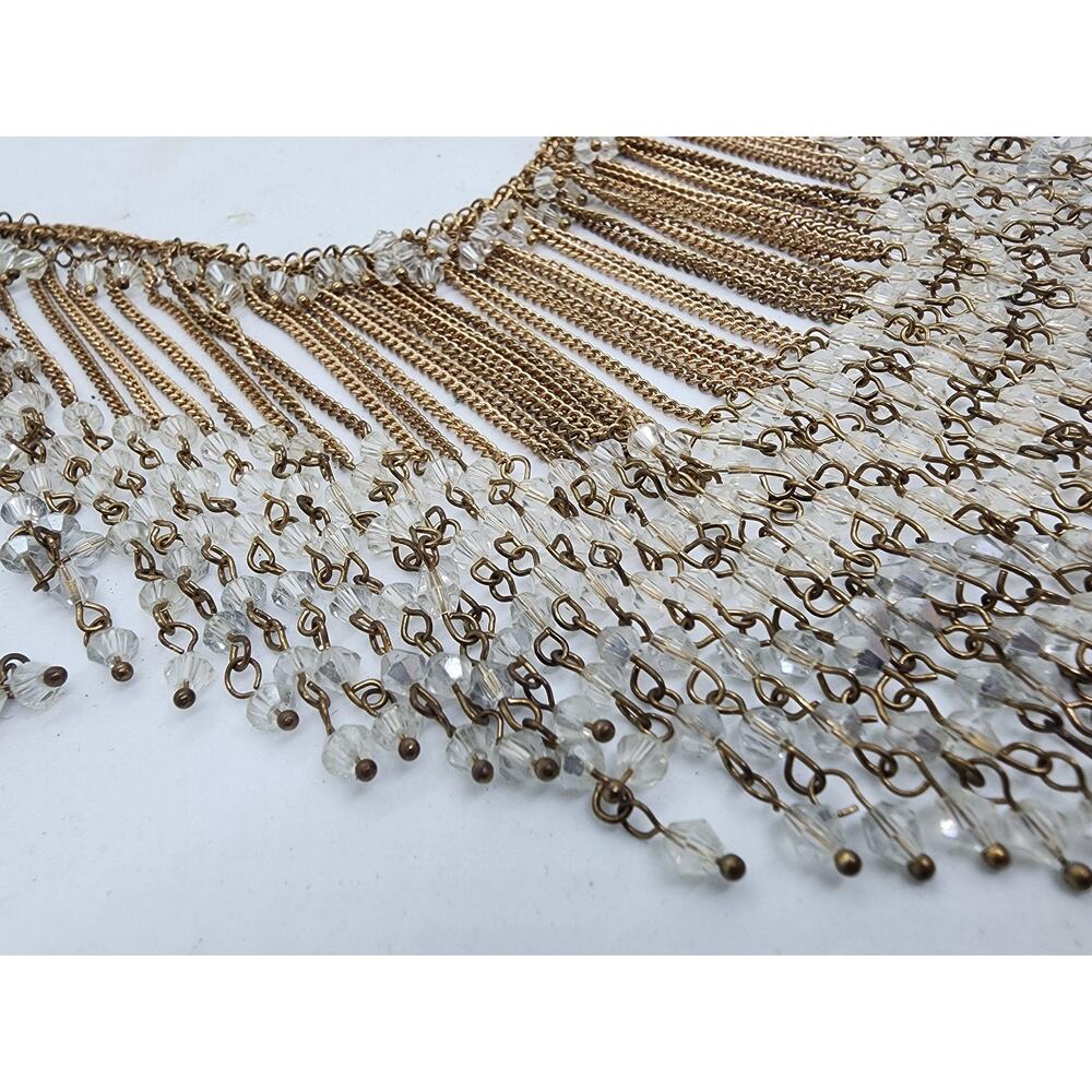 Paparazzi Zi Collection /donnalee Beaded Big Necklace Gold Chain Crystal Movemen - Picture 8 of 13